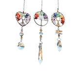 Three Tree of Life Hanging Crystals