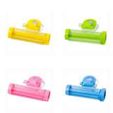 4pcs Home Plastic Toothpaste Tube Squeezer Bath Toothbrush Holder