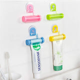 4pcs Home Plastic Toothpaste Tube Squeezer Bath Toothbrush Holder