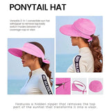 Simplicity Hats for Women UPF 50+ UV Sun Protective Convertible Beach Visor Hat