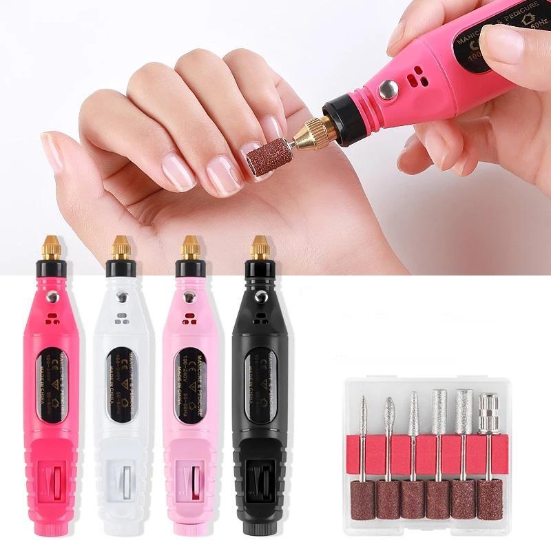 USB Electric Nail Drill Manicure Pen Sander Polisher Machine Set