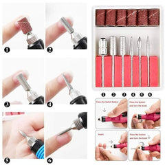 USB Electric Nail Drill Manicure Pen Sander Polisher Machine Set