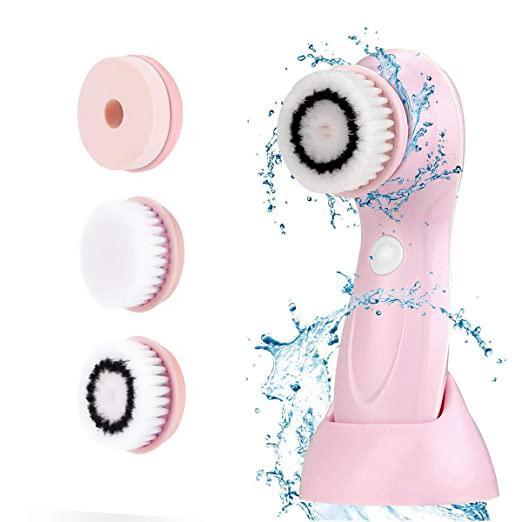 USB Rechargeable Electric Rotating Facial Cleansing Brush Massager