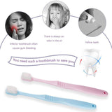 2Pcs Ultra Soft Toothbrushes for Adults Sensitive Teeth and Gum Recession