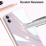 Liquid Silicone Frame Tempered Glass Back Phone Case For iPhone Series