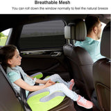 2pcs Mesh Fabric Anti-mosquito Car Rear Side Window Sun Shade Cover Visor Shield
