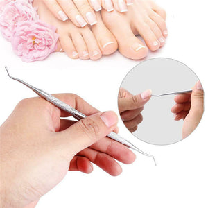 Useful Ingrown Toe Nail Hook Double-Head Paronychia Pedicure Clean Tool