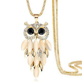 Vintage Owl Pendant Long Chain Drop Dangle Necklace Charm Jewelry