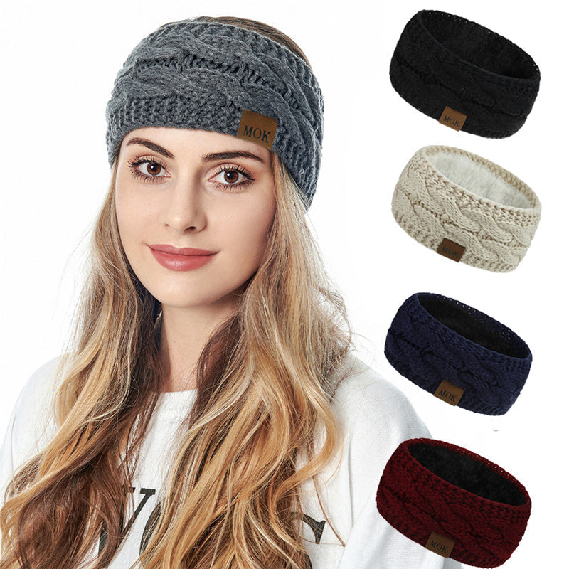 Winter Cable Knit Headband Fleece Lined Winter Ear Warmer Headband Wrap