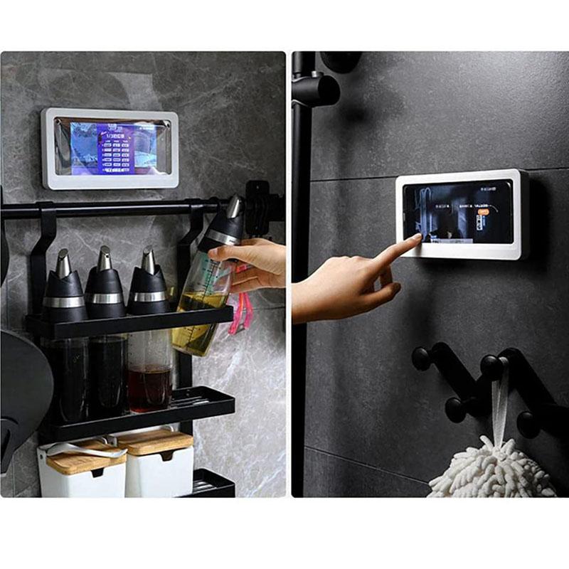 Waterproof Mobile Shower Phone Holder Wall Mounted Storage Box