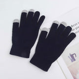 Winter Hat Scarf Knit Cap Touch Screen Mittens Gloves