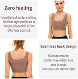 Wireless Seamless Vest Bras Full Coverage Comfy Soft Invisible Sleep Daily Bra