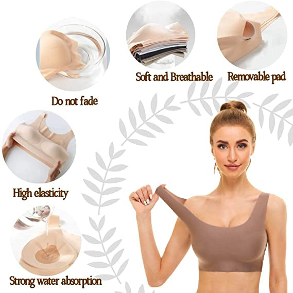 Wireless Seamless Vest Bras Full Coverage Comfy Soft Invisible Sleep D –  NiceDays Health