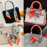 Handbag Twilly Scarf Bag DIY Handle Wrap Silk Ribbon Tied Bag