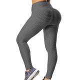 Women Yoga Gym Leggings Fitness Textured Butt Lift Elastic Pants