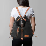 Women Canvas Tote Bag Handbags Convertible Backpack