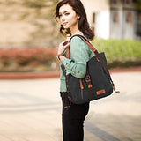 Women Canvas Tote Bag Handbags Convertible Backpack