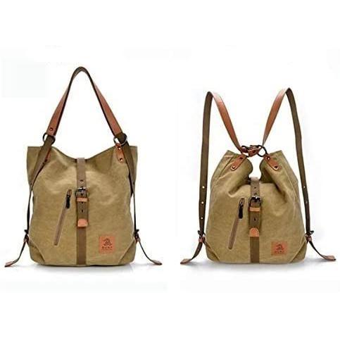 Women Canvas Tote Bag Handbags Convertible Backpack