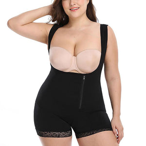 Women Full Body Shaper Butt Lifter Open Bust Wide Strap Slimmer