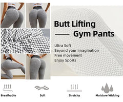 Honeycomb Scrunth Leggings Butt Lifting Yoga Tights for Women Gymwear