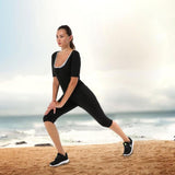 Women Waist Slimming Knee-Length Pants, Thermal Sweat Workout Pants