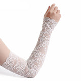 Women's Lace Gloves Fingerless Arm Sleeve Long Thin Sun Protection