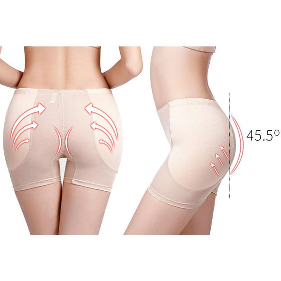 Womens Fake Ass Underwear Plus Size High Waist Shapewear Shorts Ladies  Waist Trimmer Panties Seamless Lingerie (Color : Beige, Size : S/Small)