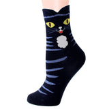 4 Pairs Womens Girls Cute Animal Casual Comfort Funny Cotton Crew Socks