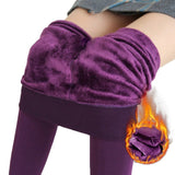 Womens Winter Leggings Velvet Fleece Insulated Tights Thermal Pants