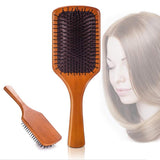 Wooden Paddle Hair Brush Comb for Straight Curly Wavy Hair