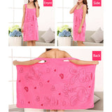 Women Bathrobe Bath Towel Wrap Soft Wearable Water Absorbent Spa Bathing Skirt