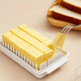 Plastic Quantitative Cutting Butter Preservation Container Box Dish With Dividable Lid