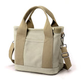 Women Canvas Tote Bag Handbags Shoulder Bags Zip Crossbody Bag