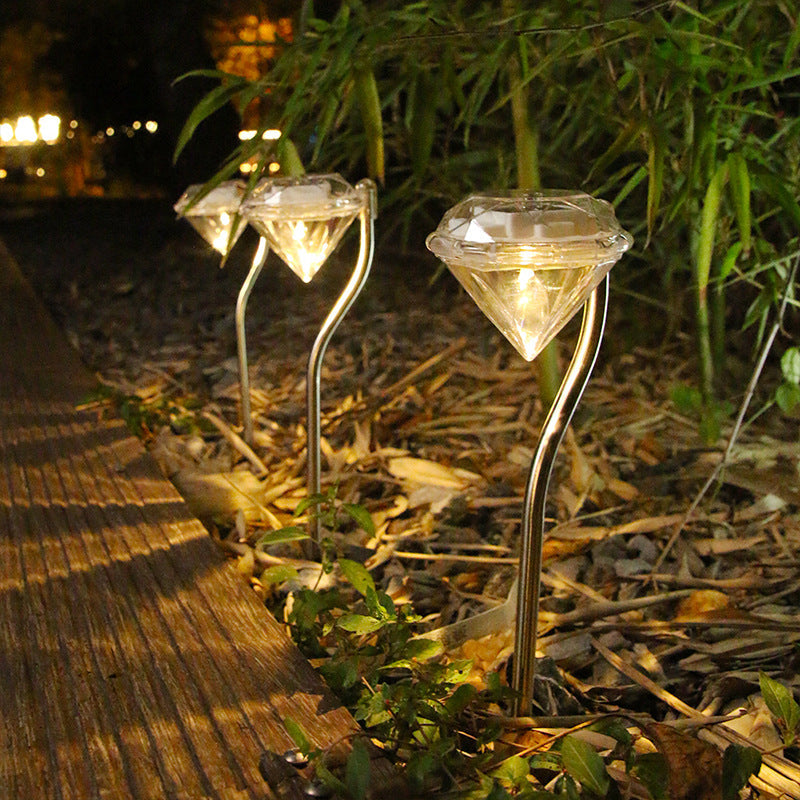 7-Color Changing LED Diamond Solar Stake Lights