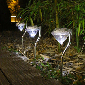 7-Color Changing LED Diamond Solar Stake Lights