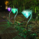 7-Color Changing LED Diamond Solar Stake Lights