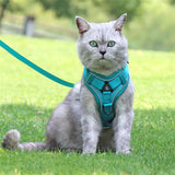 No Pull Front Clip Dog Harness and Lead Reflective Mesh Cat Puppy Walking Vest