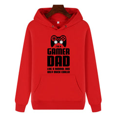 Funny Humor Print Hoodie I'M A GAMER DAD Hooded Sweatshirt