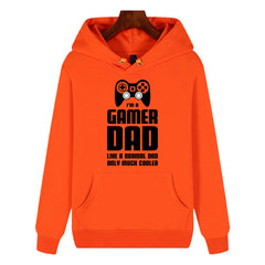 Funny Humor Print Hoodie I'M A GAMER DAD Hooded Sweatshirt