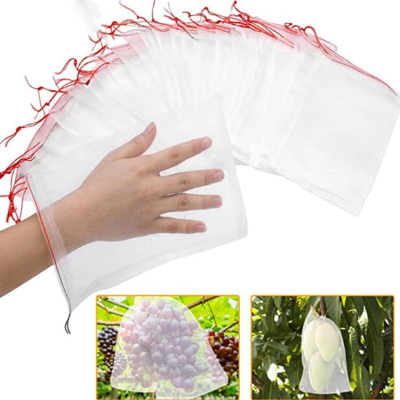 10pcs Reusable Garden Plant Fruit Protection Covers Mesh Netting Bag