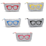 Sunglasses Eye Glasses Carry Case Bag Soft Zipper Protector Portable Unisex