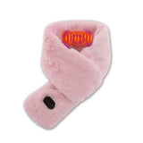 Electric Heated USB Neck Heat Pad Fluffy Fur Collar Cozy Shawl Scarf