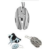 Portable Multifunction Folding Plier Stainless Steel Knife Keychain Screwdriver