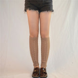 Women's Lolita Socks Leg Warmers Knitted Long Knee Foot Cover