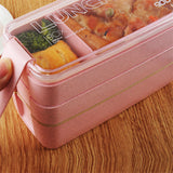 3-In-1 Compartment Bento Lunch Box Meal Prep Containers