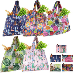Eco Reusable Grocery Shopping Bag Foldable Tote Nylon Recycling Away Bags