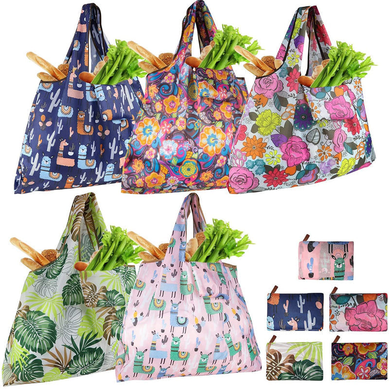 Eco Reusable Grocery Shopping Bag Foldable Tote Nylon Recycling Away Bags