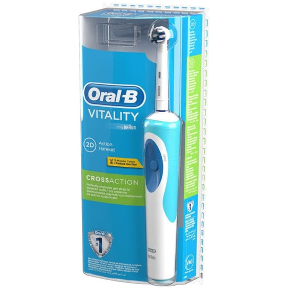 Oral-B Vitality CrossAction Rechargeable Power Toothbrush with 2 Brush Heads