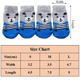 2 Pairs Puppy Dog Anti-Slip Warm Socks Shoes Winter Paw Protector