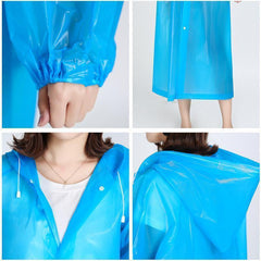 Unisex Raincoat Waterproof Poncho Reusable Plastic Camping Festival Rain Coat